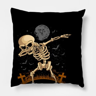 Halloween Dabbing Skeleton Pillow