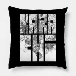 Karachi, Pakistan City Map Typography - Light Pillow