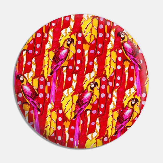 RED MACAWS ,YELLOW LEAVES,TROPICAL PLANTS FLORAL PATTERN Pin by BulganLumini