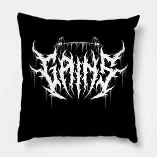 Gains death barbell metal design Pillow