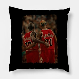 MJ and Rodman Vintage #2 Pillow