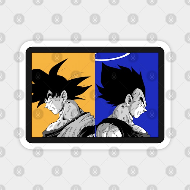 Goku and Vegeta Potara Magnet by PGasbarroneArt