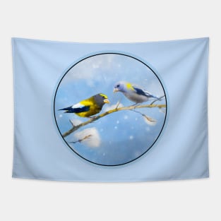 Evening Grosbeak Tapestry