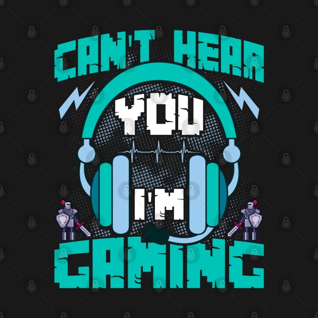 I can't hear you, I'm gaming Funny Gaming Quote Video Gamer Gift by BadDesignCo