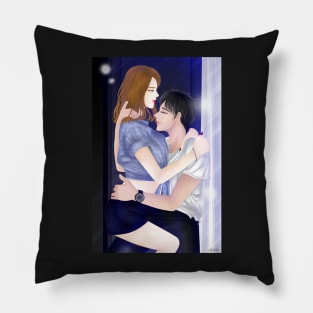Couple (Blue) Pillow