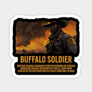 BUFFALO SOLDIER, Comic Style, Black History Magnet