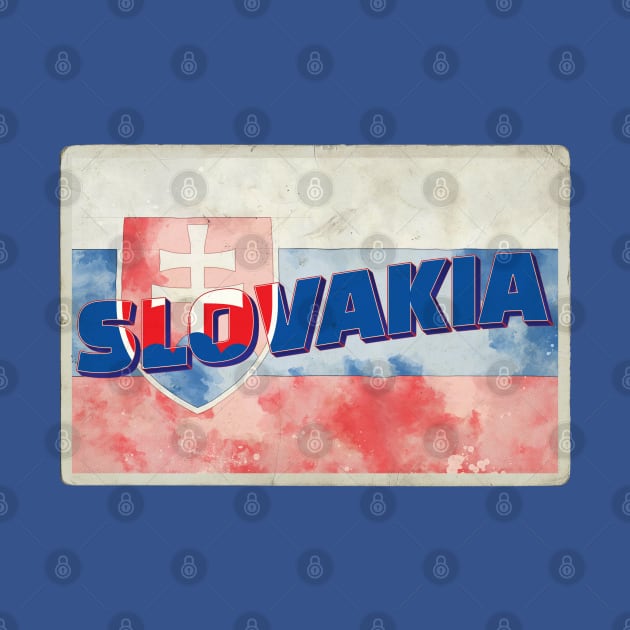 Slovakia Vintage style retro souvenir by DesignerPropo