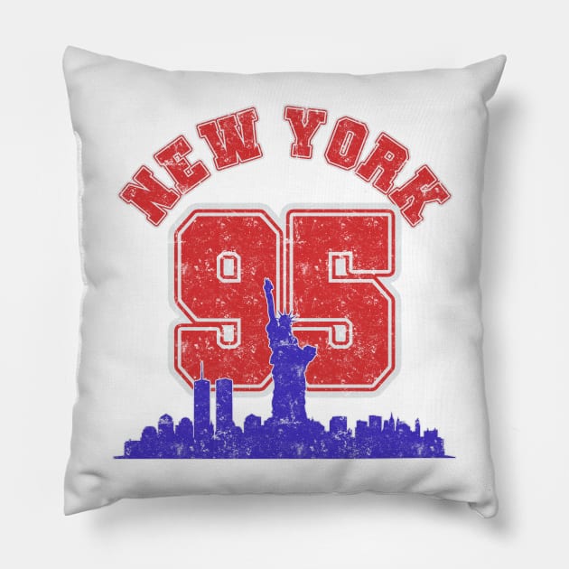 New York Vintage Varsity 95 Pillow by STARSsoft