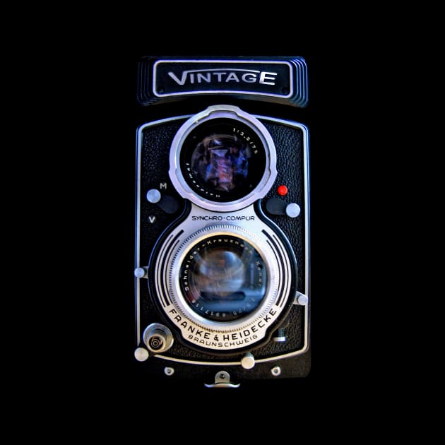 Classic Retro vintage black double lens camera by Dezigner007