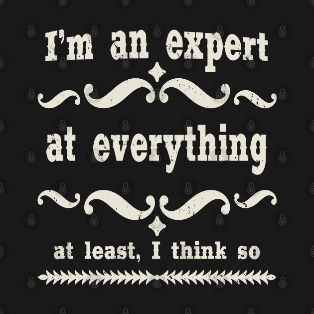 I'm an expert at everything quote by artsytee