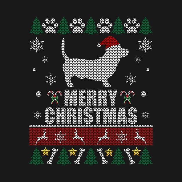 Christmas Basset Hound by Sleazoid