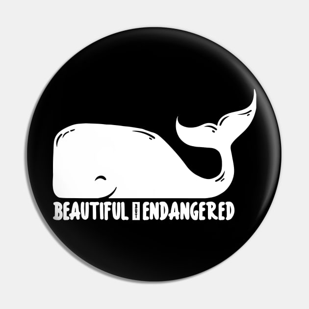 'Beautiful but Endangered' Animal Conservation Shirt Pin by ourwackyhome