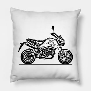 MSX125 Motorcycle Sketch Art Pillow