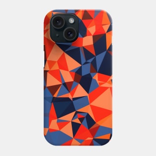 Orange and Blue Geo Print Phone Case