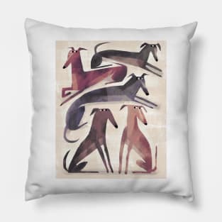 Shifty Greyhounds Pillow