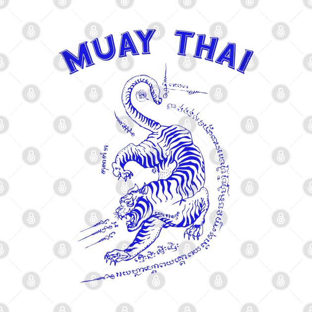 Muay Thai Tiger Sak Yant Tattoo Kickboxing Thailand by VintCam