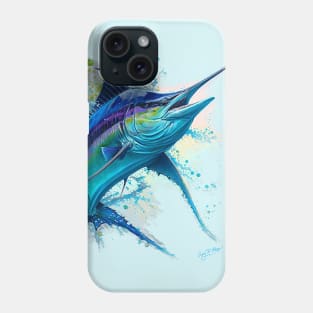 Splashing Blue Marlin Phone Case