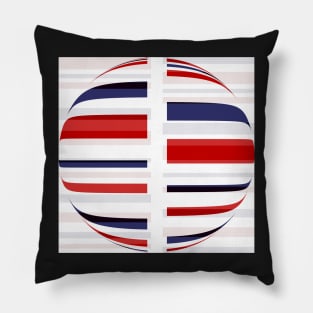 A striped globe Pillow