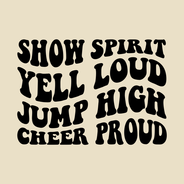 Cheer Mom Shirt, Football Cheer Mama Shirts, Cheer Mom, Cheer, show spirit yell loud jump high cheer proud Shirt Cheer Mama T-Shirt , Wavy Stacked by Hamza Froug