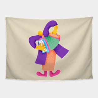 Accordionist Colorful Tapestry