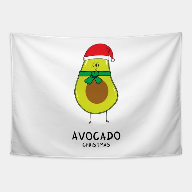 Avocado Christmas Tapestry by adrianserghie