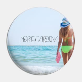 North Carolina - beautiful beach lovers holiday shirt Pin