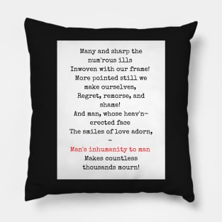 Robert Burns Poem Pillow