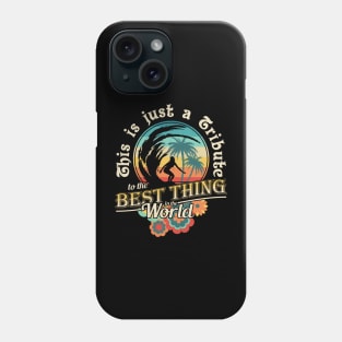 Boho Surfer Vacation, Palm trees, surfing, sunset Phone Case