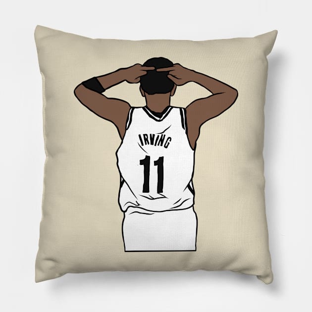 Kyrie Irving Double Middle Finger Pillow by rattraptees