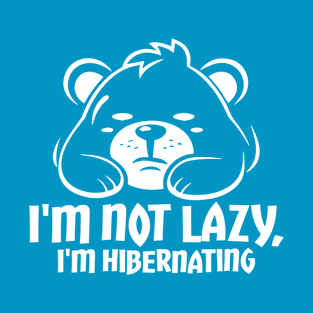 Lazy Hibernating Bear Design T-Shirt