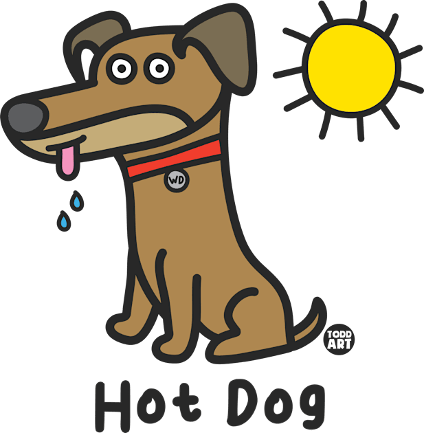 hot dog Kids T-Shirt by toddgoldmanart