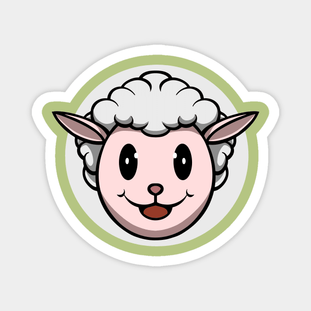 Cute Sheep Magnet by Cubbone