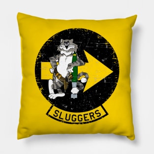 F-14 Tomcat - Sluggers - Grunge Style Pillow