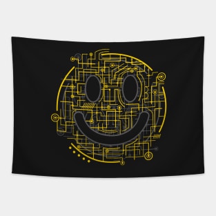 Electric Smiley Tapestry