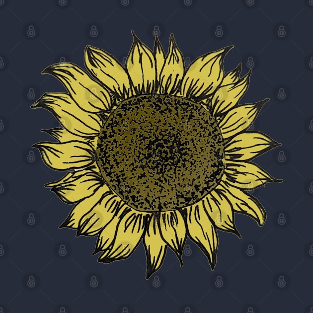 Vintage Hand drawn Sunflower by novabee