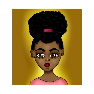 cute black girl digital art T-Shirt