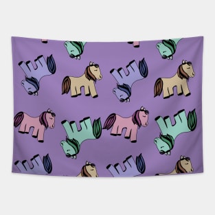 Ponies pattern Tapestry