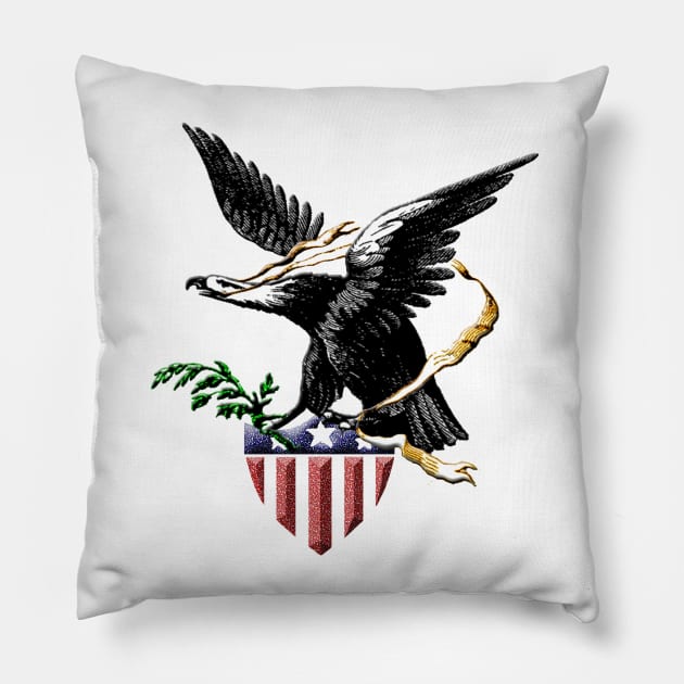 Eagle and Shield Pillow by Izmet