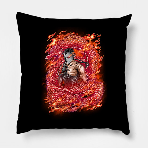 the genji dragon Pillow by iqbalgarint