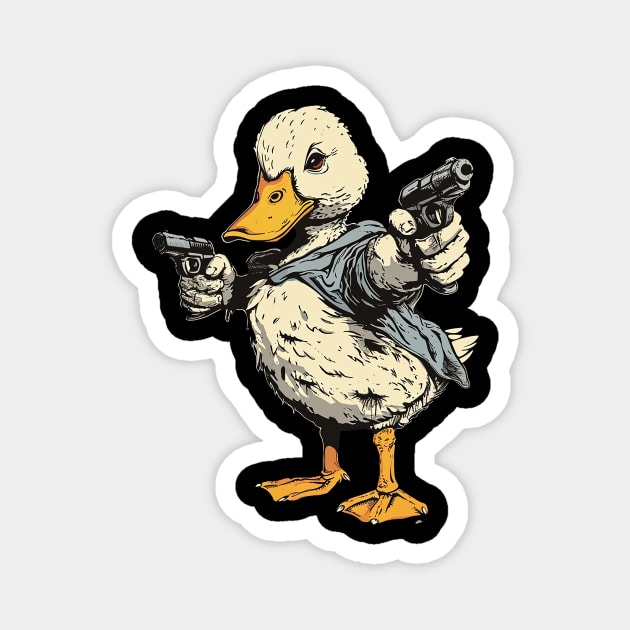 killer duck Magnet by Ninja banana