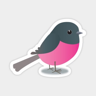 Pink robin digital drawing Magnet