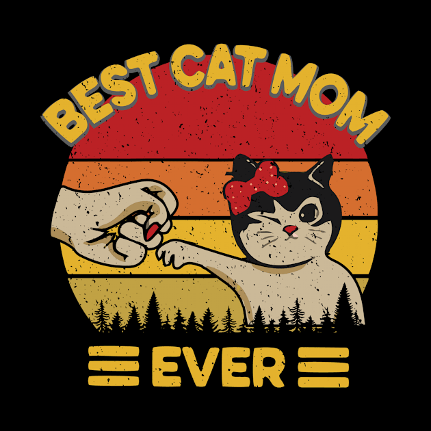 Cute Cat Mom, Best Cat Mom Ever, Cat Lady Gift by Monday Cattitude