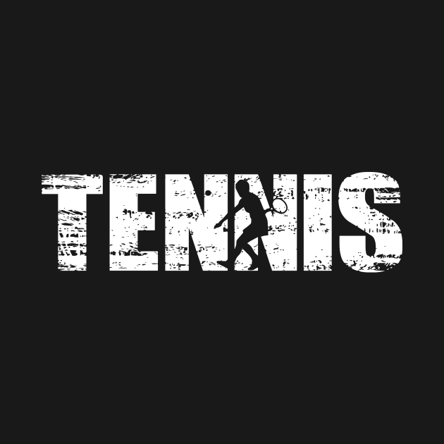 Distressed Look Tennis Gift For Tennis Players by OceanRadar