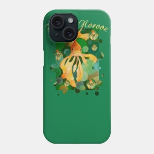 Happy Norooz Cat New Year Goldfish In Green Sea Phone Case