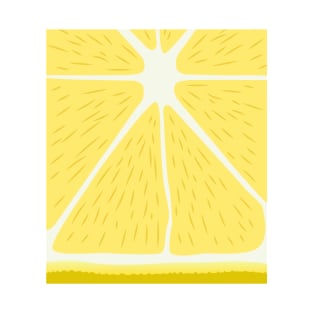 Juicy Yellow Lemon Slice, Minimal Design T-Shirt