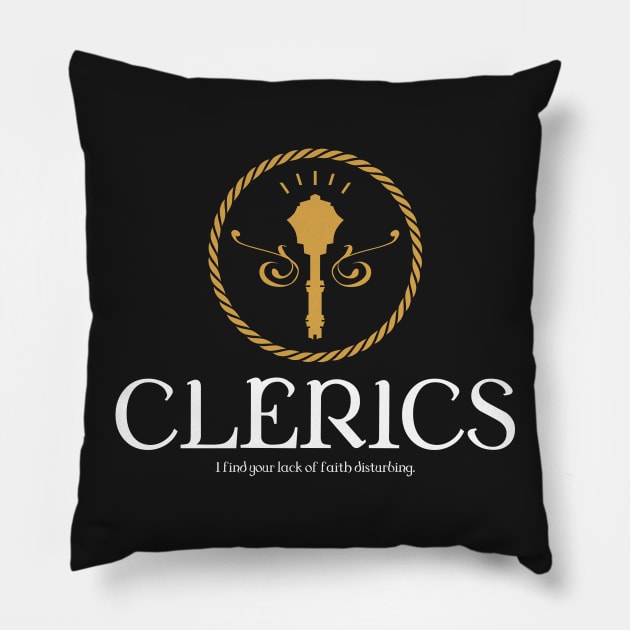 Clerics Cleric Tabletop RPG Gaming Pillow by pixeptional