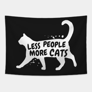 Less People More Cats Tapestry