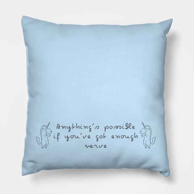 the dancing unicorn Pillow by Ba-Da-Boo