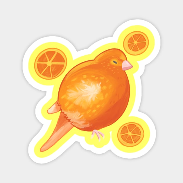 Orange Canary Magnet by JessaCreation