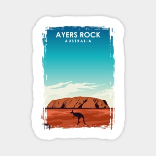 Ayers Rock Uluru Australia Travel Poster Magnet